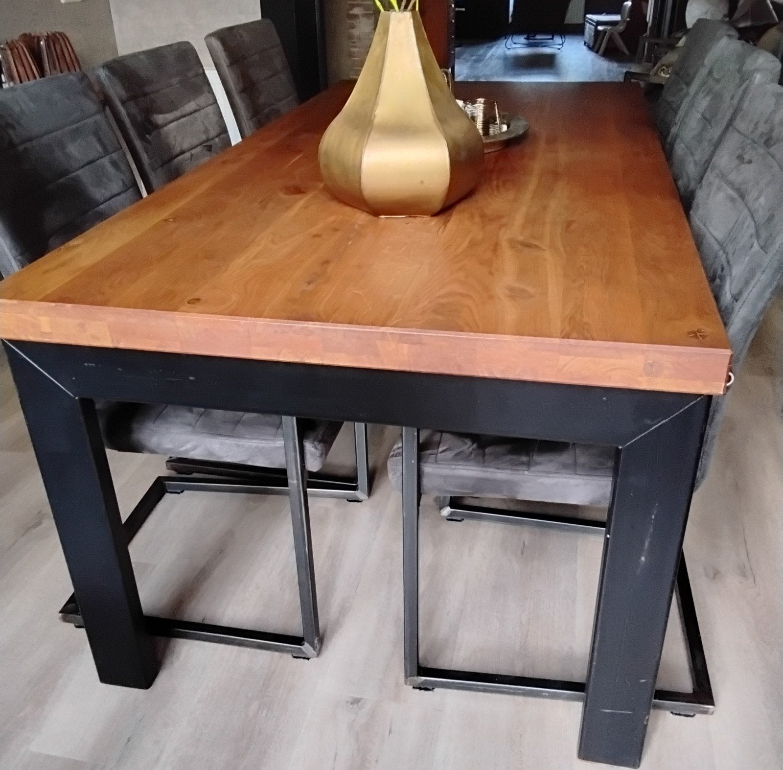 eettafel  €75, Ophalen, Gebruikt, 200 cm of meer, 50 tot 100 cm