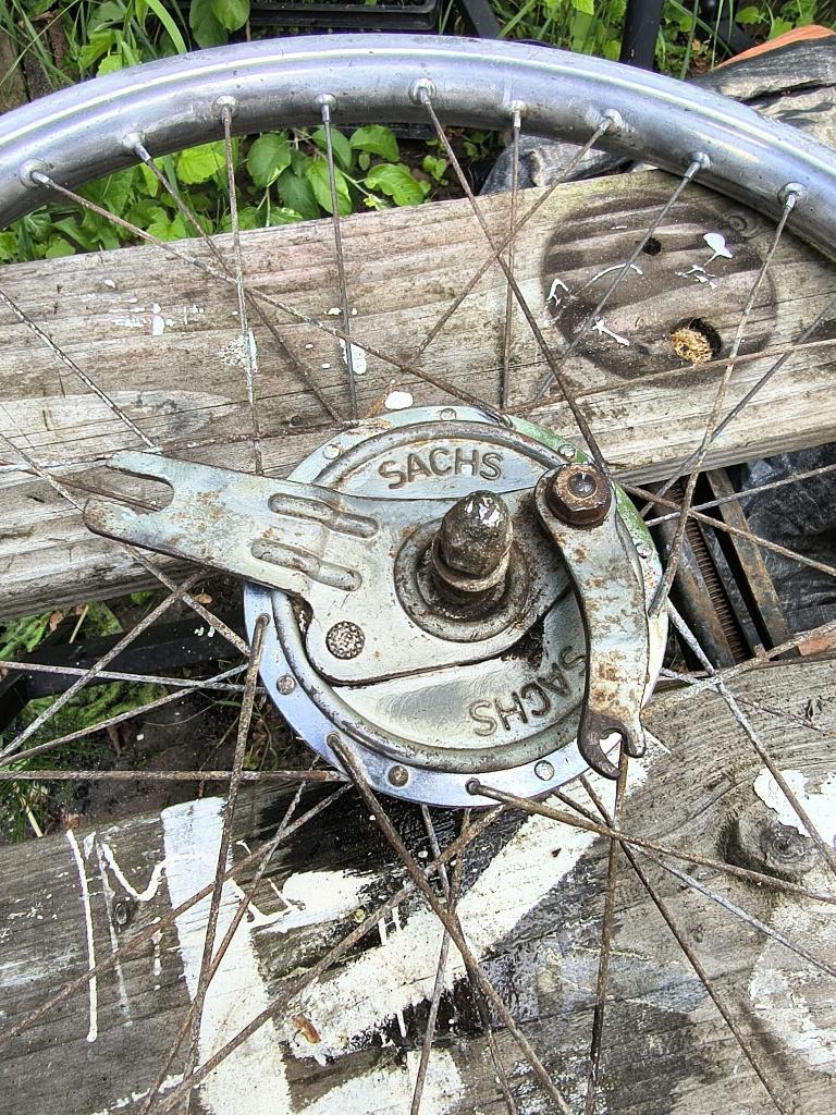 Compleet origineel voorwiel Sachs 19" jaren 50, Ophalen, Gebruikt, Overige typen, Overige merken