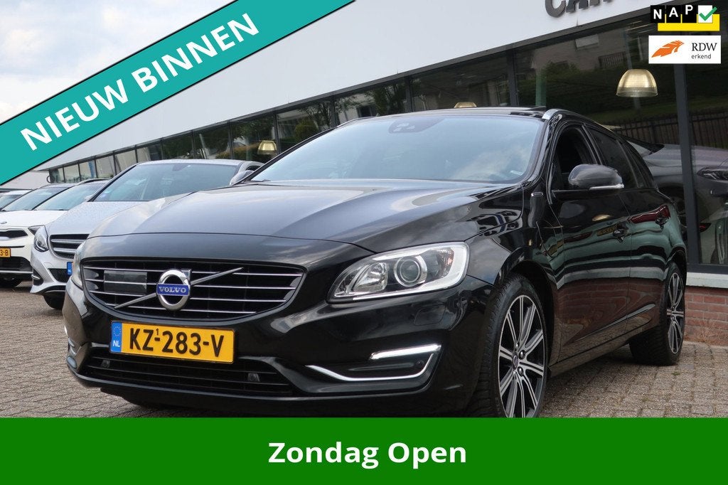 Volvo V60 2.4 D5 Twin Engine R-Design 2e EIG_LED_ADAP-CRUIS_, Auto's, Volvo, Automaat, Vierwielaandrijving, 1880 kg, 210 min