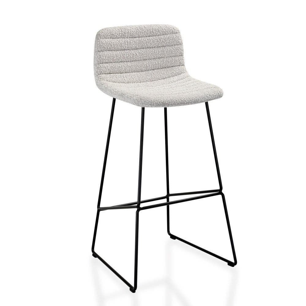 Design barstoel 609, Barkruk, 4 kleuren Bouclé stoffering, 5 krukken of meer, Met voetsteun, 60 tot 90 cm, Nieuw