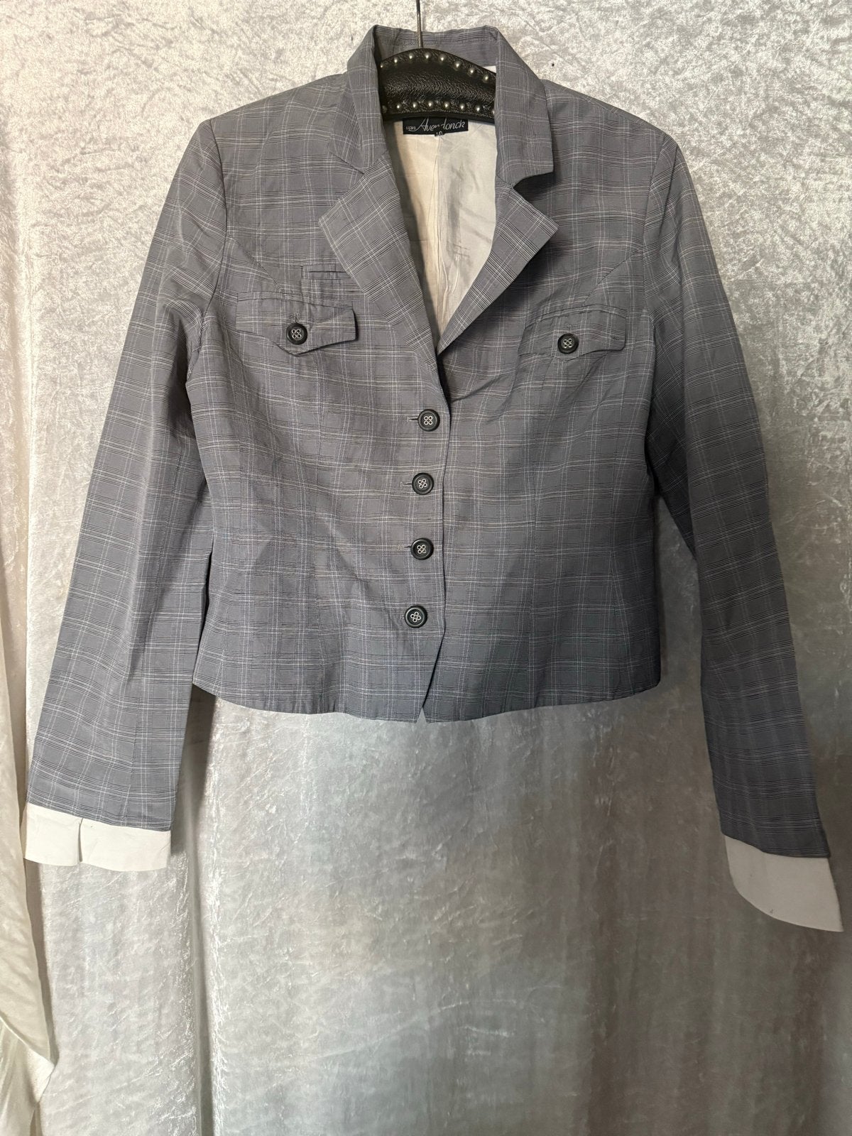 Van Avendonck geruite blazer en rok set, maat 40, Maat 38/40 (M), Kostuum of Pak, Ophalen of Verzenden, Zo goed als nieuw