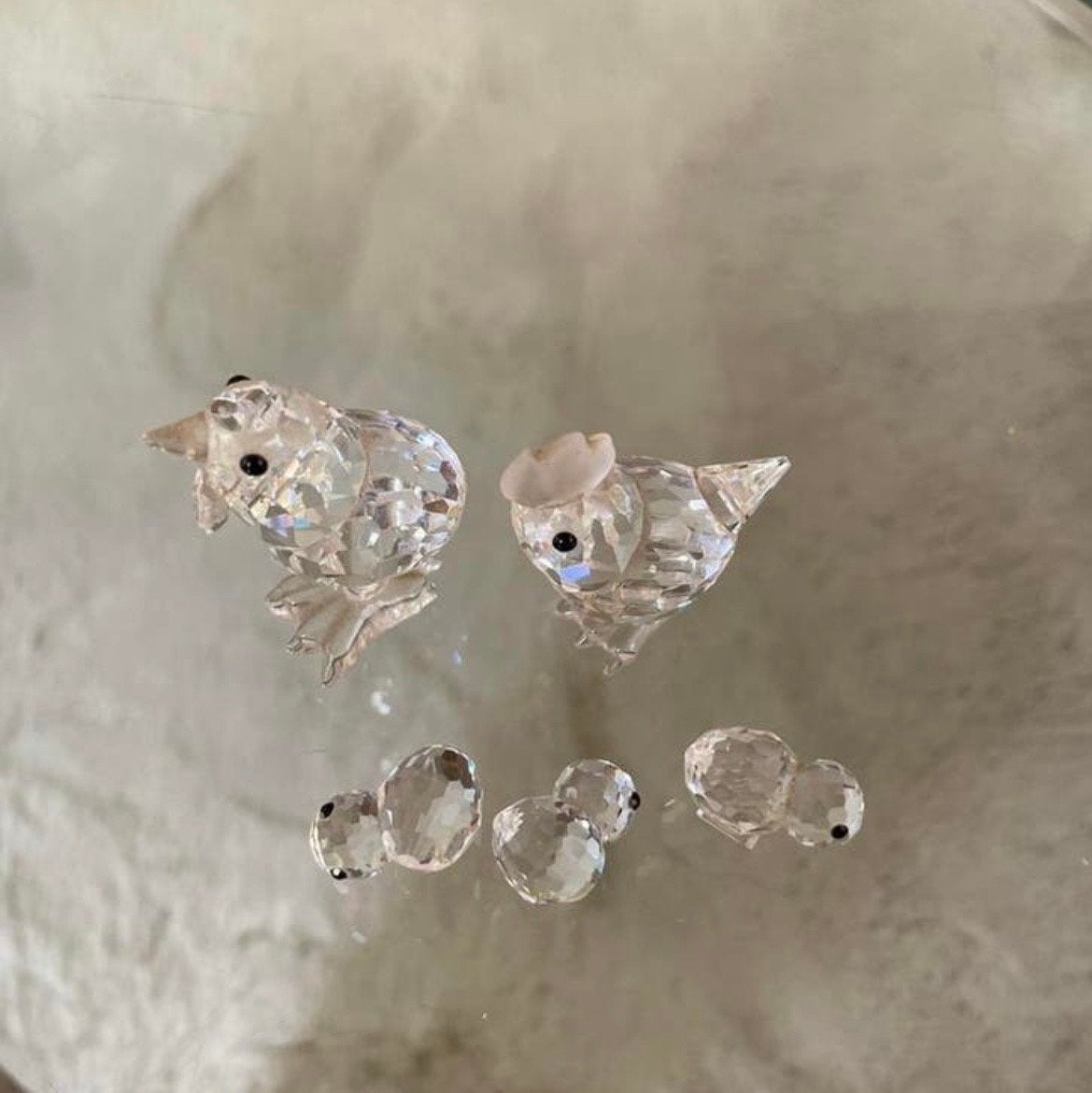 Swarovski kristallen kuikentjes en eieren, Ophalen of Verzenden, Zo goed als nieuw, Figuurtje