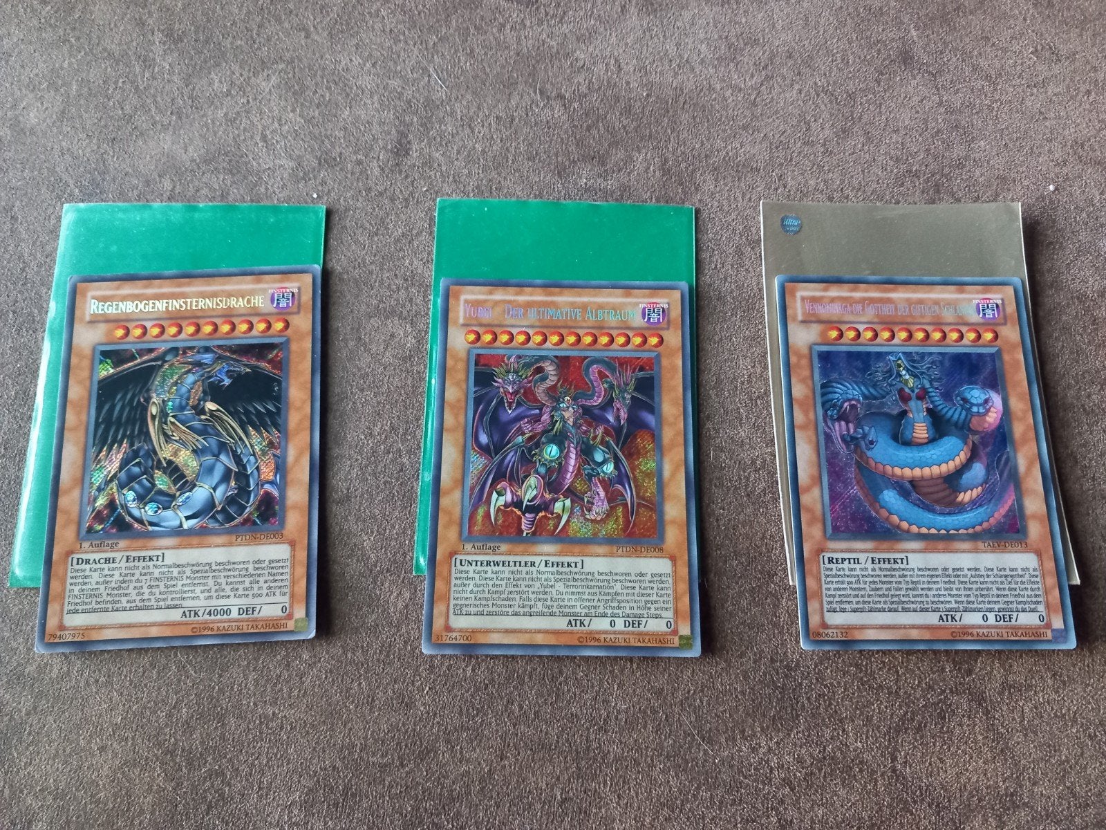 Yu-Gi-Oh! 3 zeldzame Kaarten, Ophalen of Verzenden, Zo goed als nieuw, Meerdere kaarten