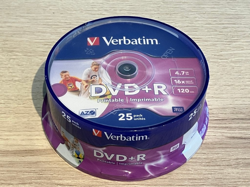 NIEUW : Verbatim Spindle 25 x DVD+R/RW 4,7 GB Bedrukbaar, Nieuw, Ophalen of Verzenden, Dvd, Verbatim