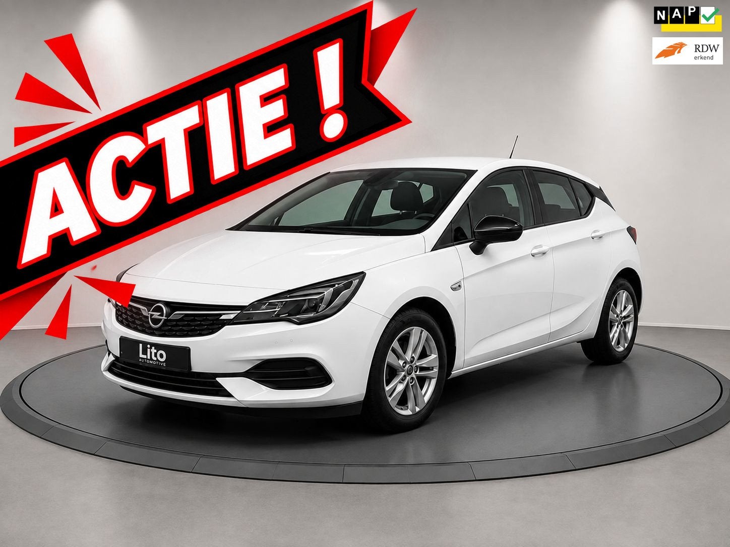 Opel Astra 1.2 Edition|WHITE|NAVI|AIRCO|, Auto's, Voorwielaandrijving, Gebruikt, Euro 6, 1199 cc