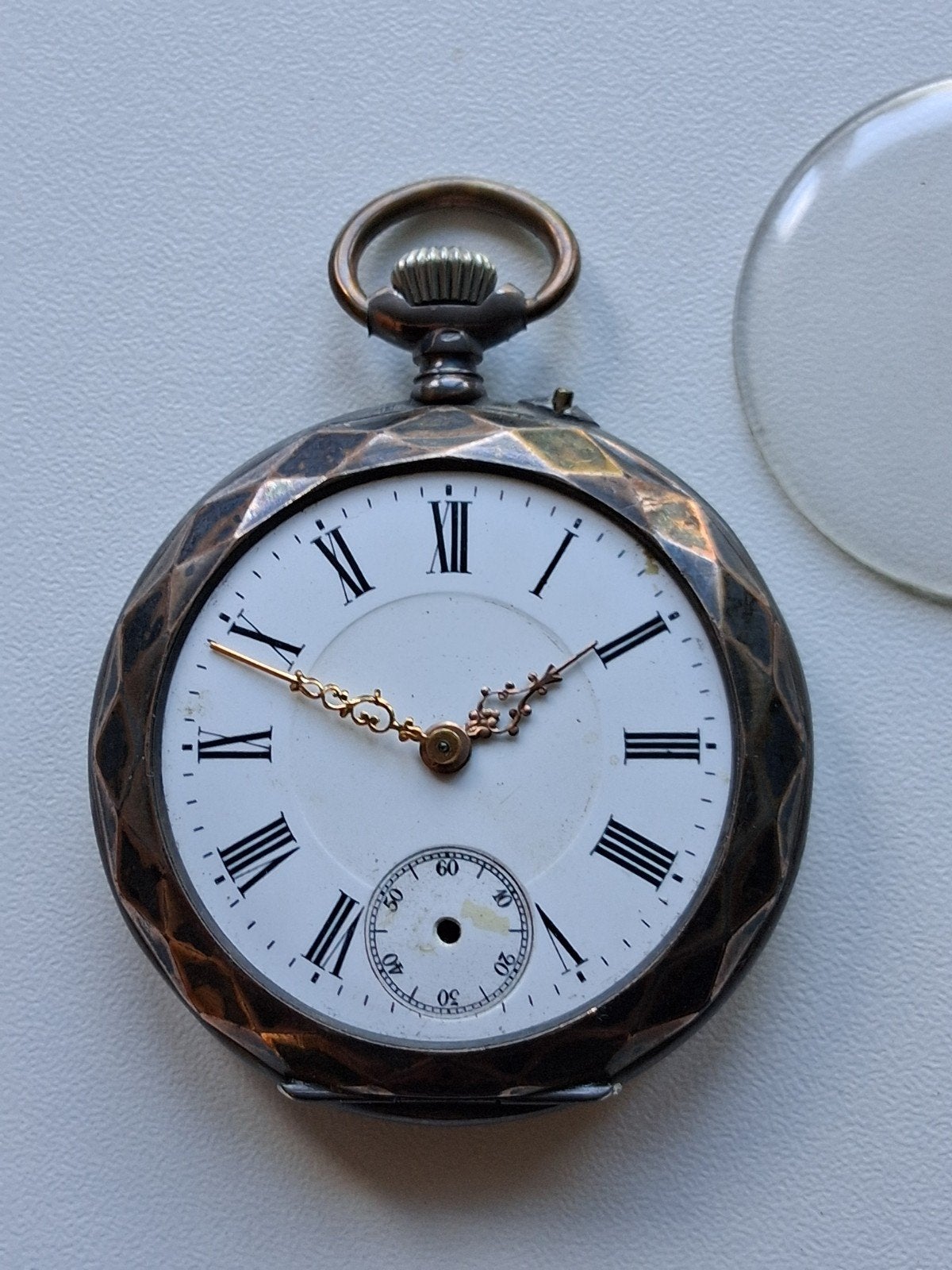 zilverkleurig zakhorloge, Ophalen of Verzenden