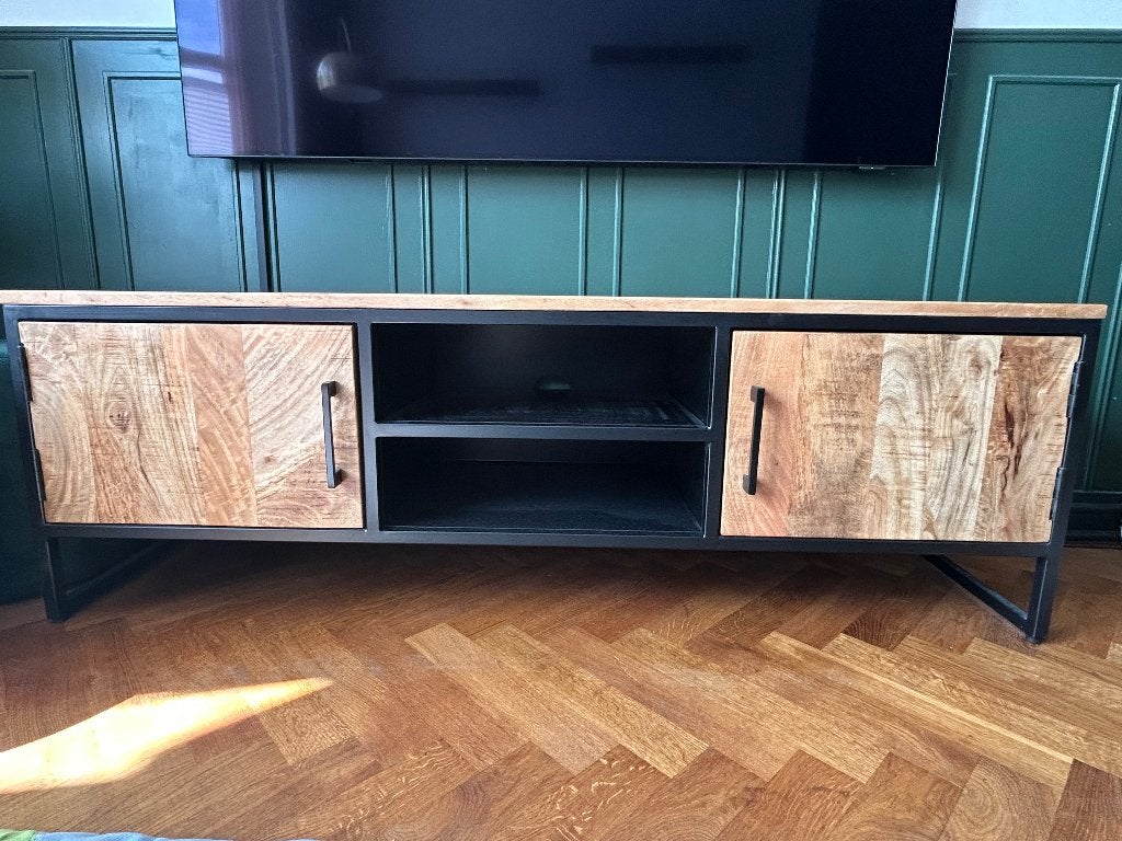 tv meubel, Ophalen, 100 tot 150 cm, Zo goed als nieuw, Minder dan 100 cm