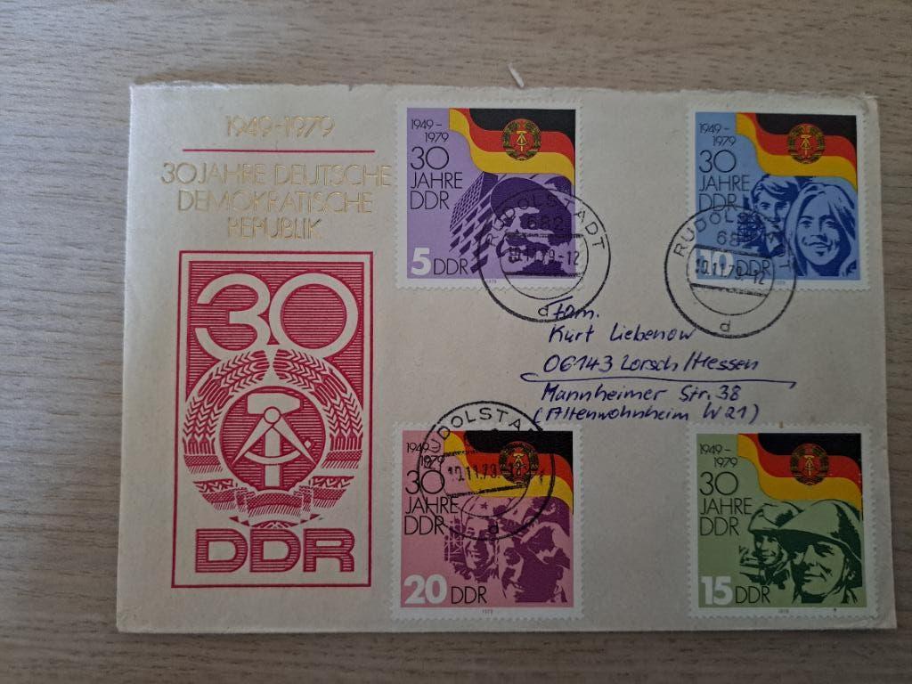 DDR fdc 1979, Postzegels en Munten, Postzegels | Eerstedagenveloppen, Ophalen of Verzenden, Beschreven, Europa