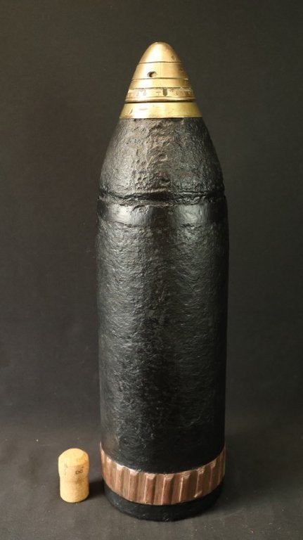 WO1 Britse 60 pounder LEEG, Ophalen, Landmacht, Engeland, Hulzen of Bodemvondsten