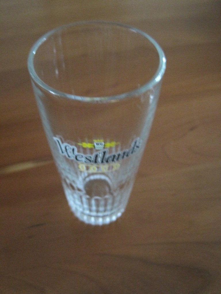 Westlands goud bierglas, Ophalen of Verzenden, Zo goed als nieuw, Glas of Glazen, Overige merken