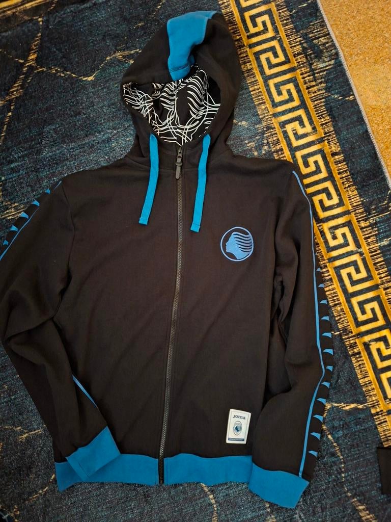 Joma hoodie zwart/blauw met rits en capuchon, Kleding | Heren, Joma, Verzenden, Zwart, Maat 56/58 (XL)