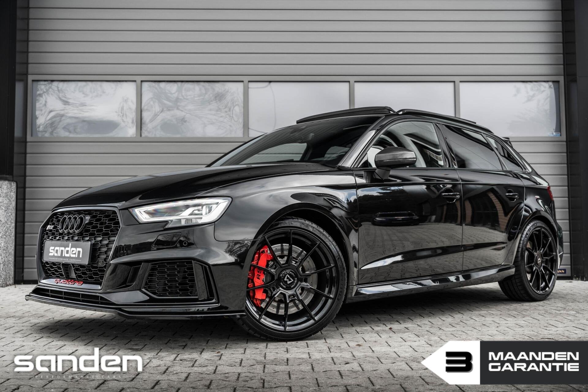 Audi RS3 2.5TFSI quattro|Pano|Maxton|RS Seats|Carbon|B&O|ACC, Automaat, RS3, Zwart, Leder