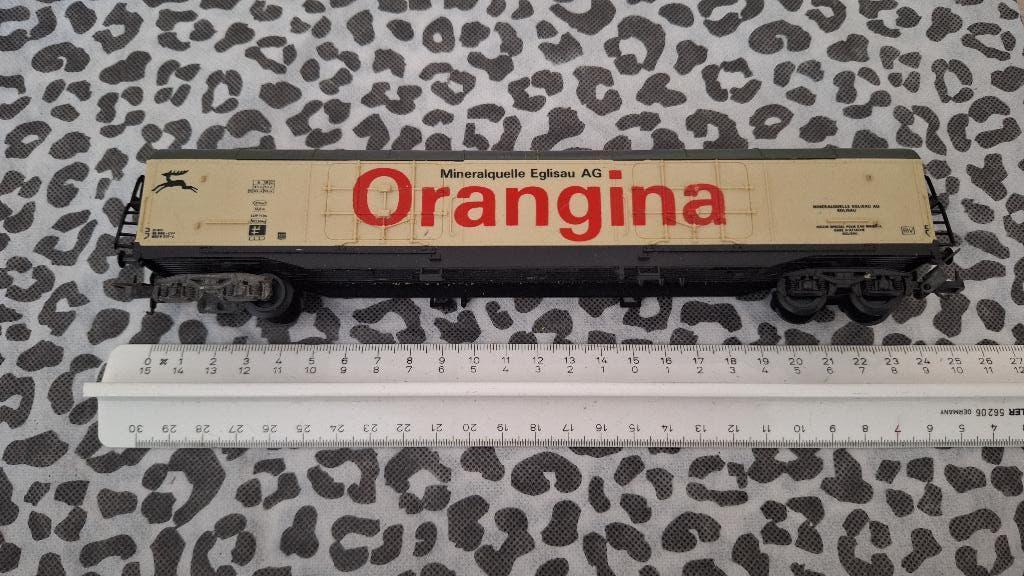 Lima H0 3196 SBB-CFF Orangina lange koelwagon 1977, Gebruikt, Gelijkstroom, Wagon, Ophalen of Verzenden