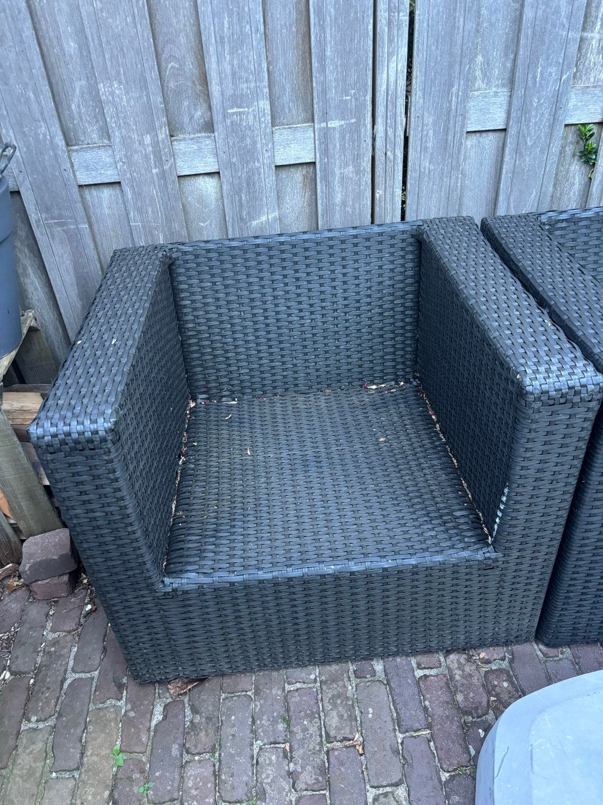 Royal Patio Wicker Loungestoelen - Zwart, Gebruikt, Loungeset, Wicker, Stoel