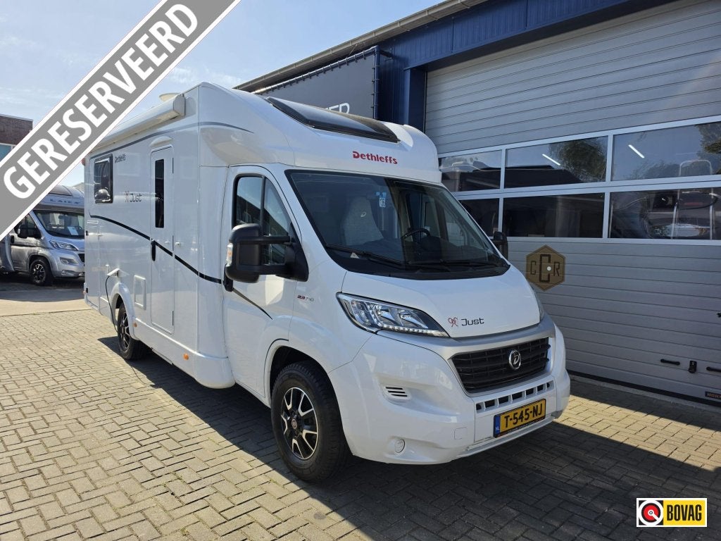 Dethleffs Just 90 T 6812 EB Enk bedden omvormer enz, Luifel, Koelkast, Ringverwarming, Fiat