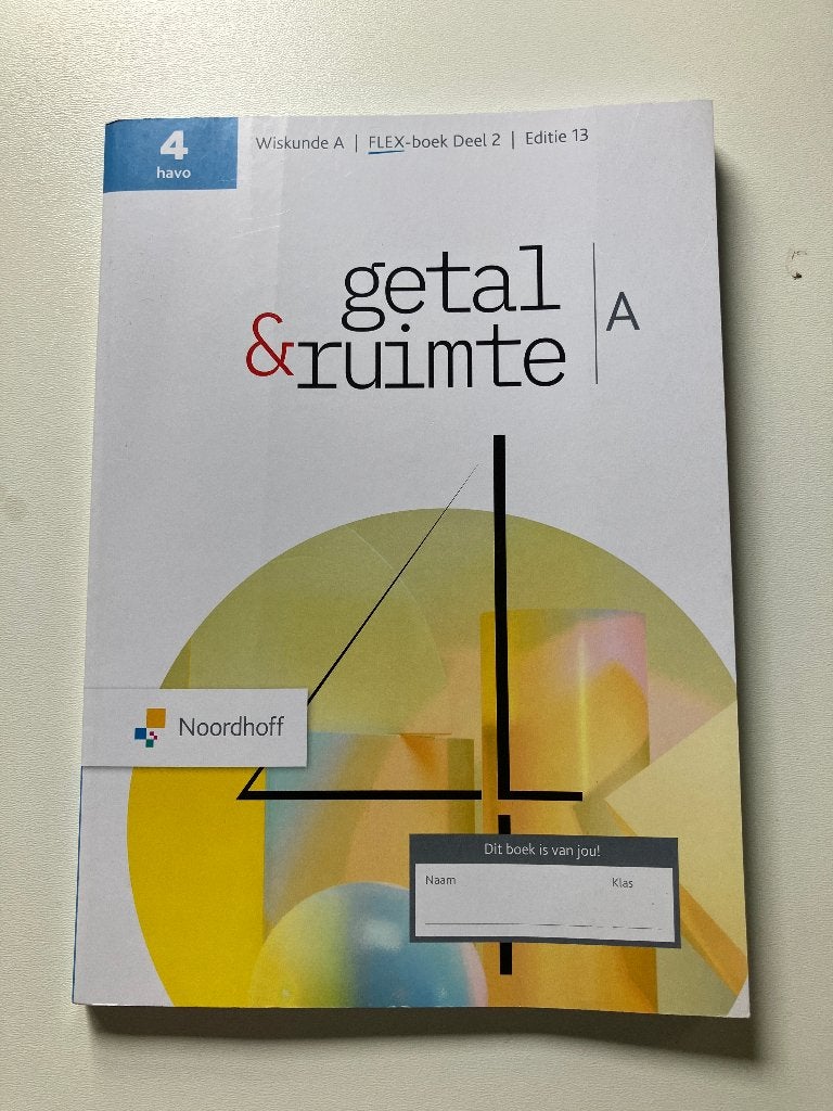 Getal & ruimte - 4 havo, Ophalen of Verzenden, Zo goed als nieuw, HAVO, Wiskunde A