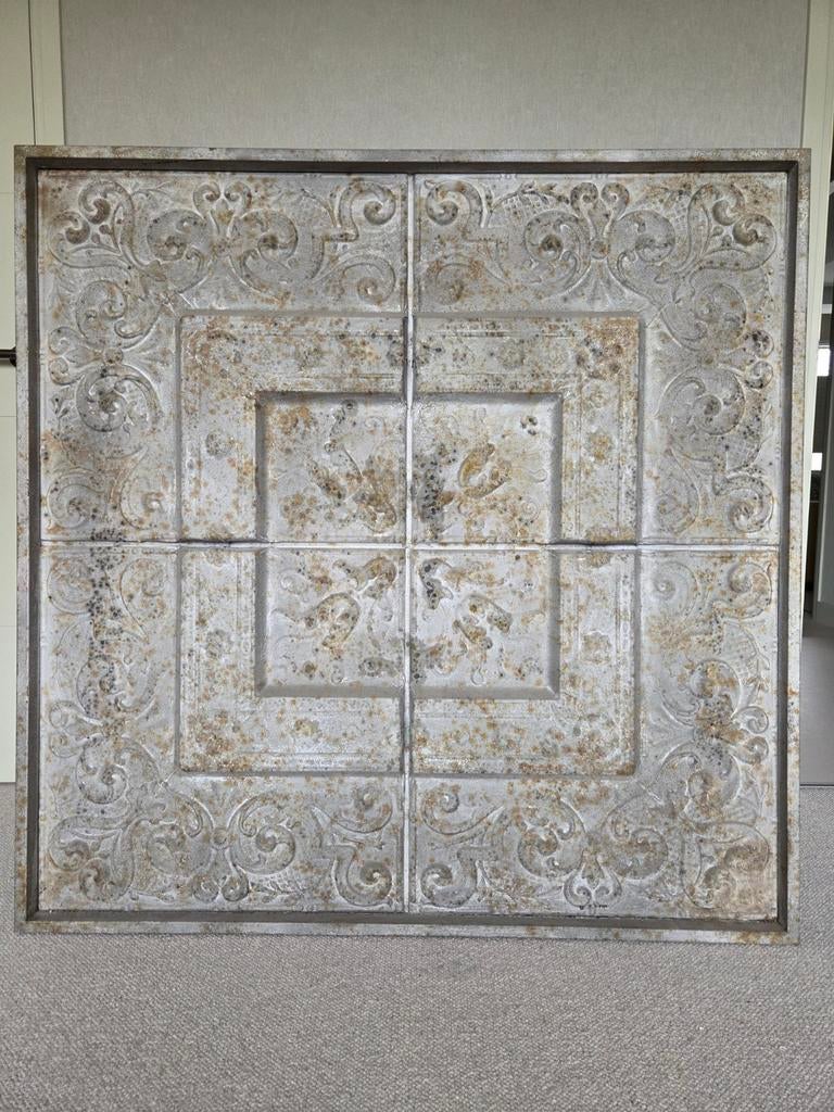 LICHT METALEN SCHILDERIJ van 4 panelen 127 x 127, Ophalen, Nieuw, 125 cm of meer, Overige typen