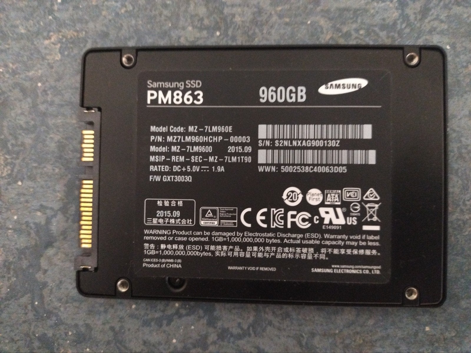 Samsung 960 GB SSD, Ophalen of Verzenden, Laptop