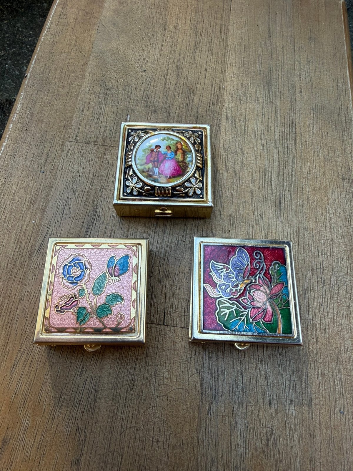 Vintage pillendoosjes, Antiek en Kunst, Curiosa en Brocante, Ophalen of Verzenden