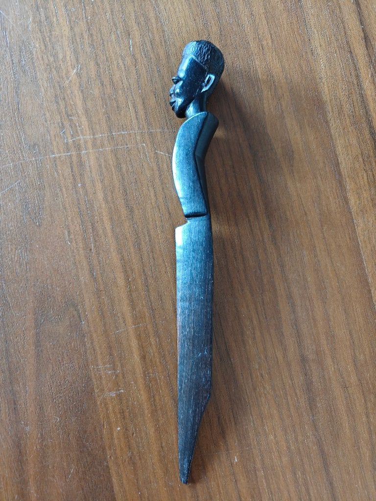 Briefopener - afrikaans houtsnijwerk, Ophalen of Verzenden