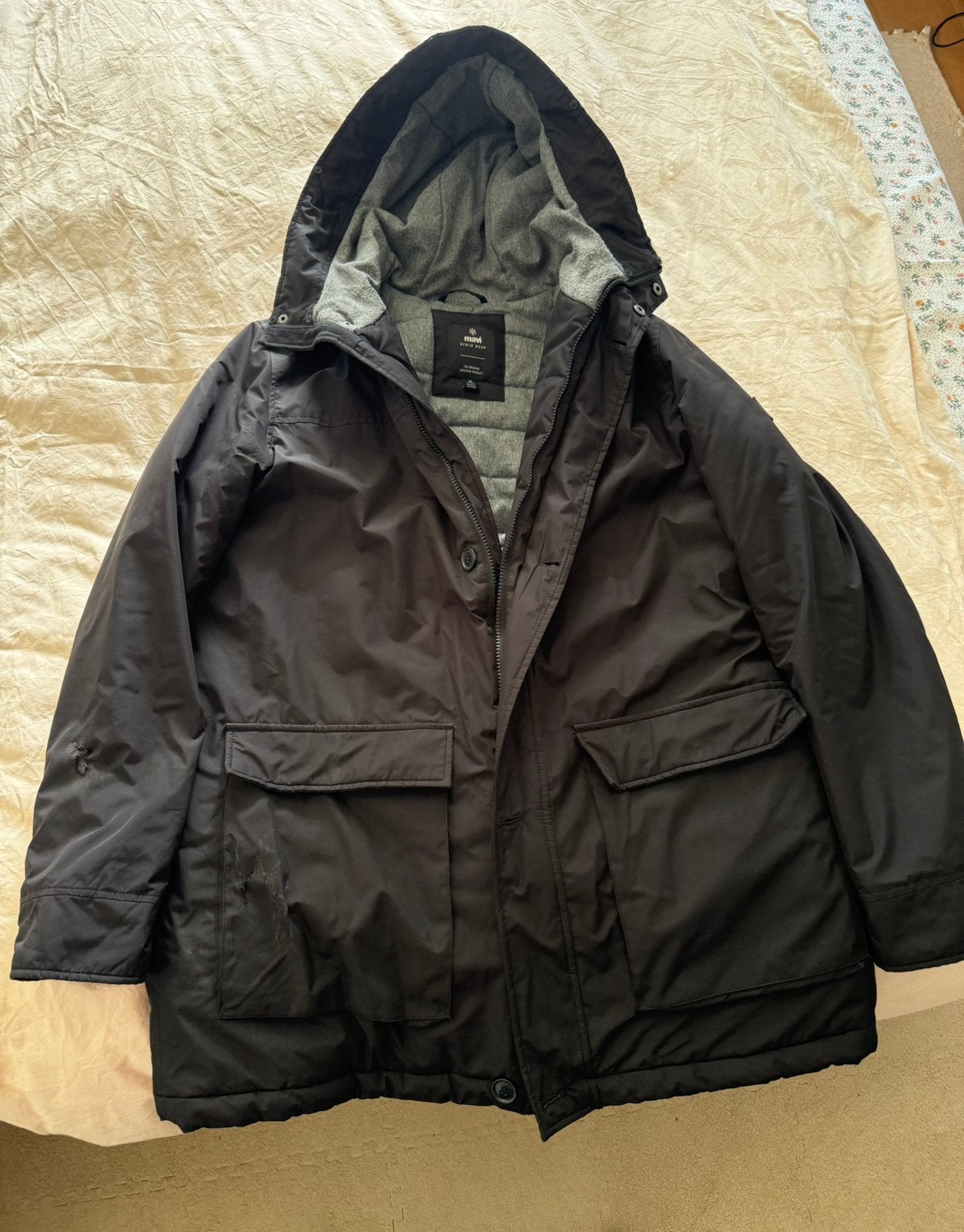 Mavi Men Winter Parka Jacket – XL – Black, Ophalen of Verzenden, Gedragen, Maat 56/58 (XL), Zwart