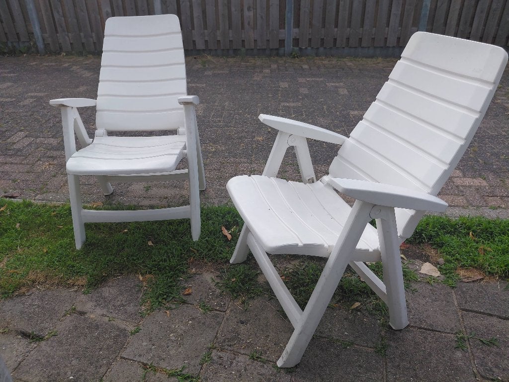 Hartman tuinstoelen, Ophalen, Gebruikt, Kunststof, Verstelbaar