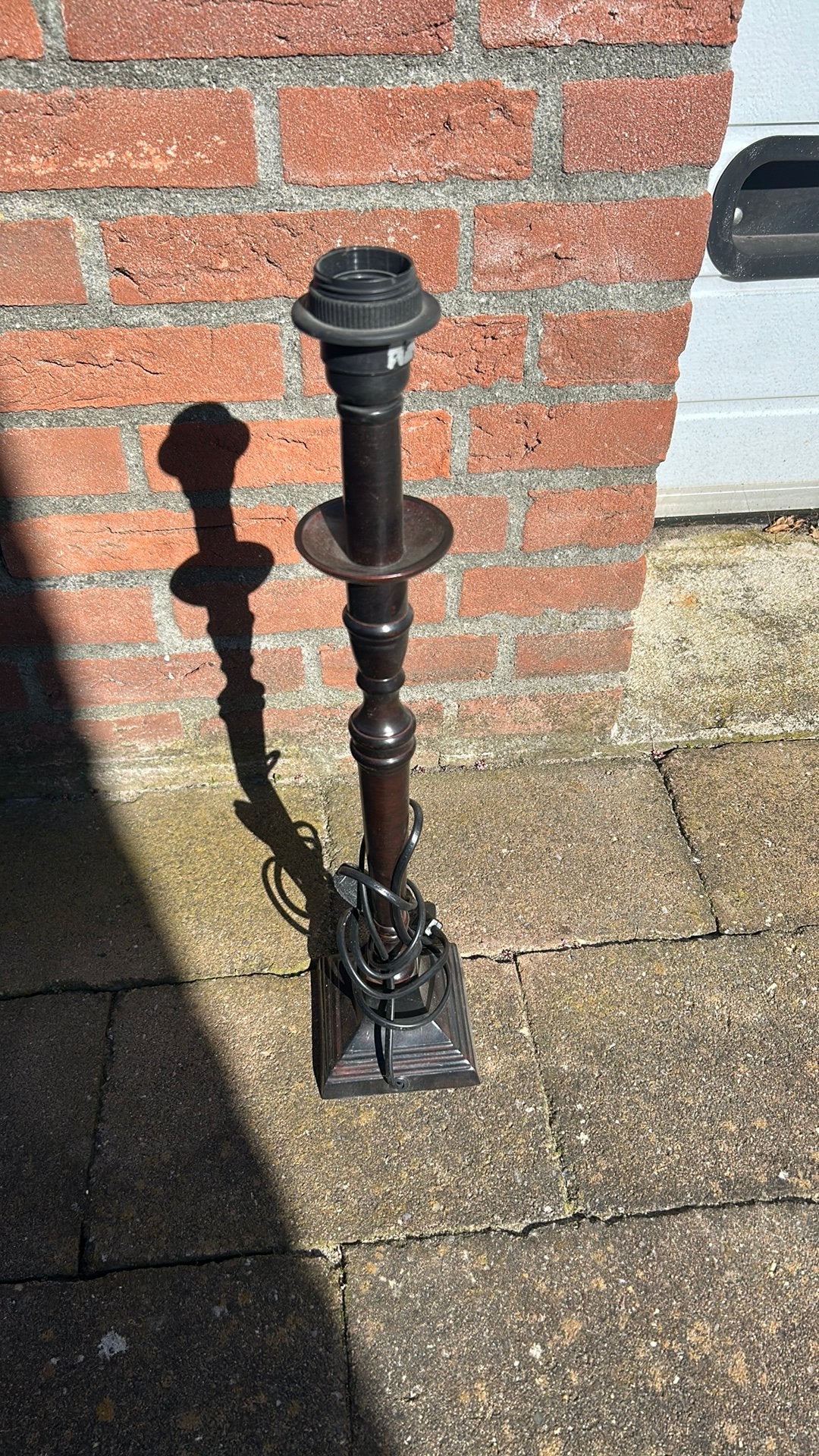 Lampenvoet, zwaar, Ophalen, Koper of Brons