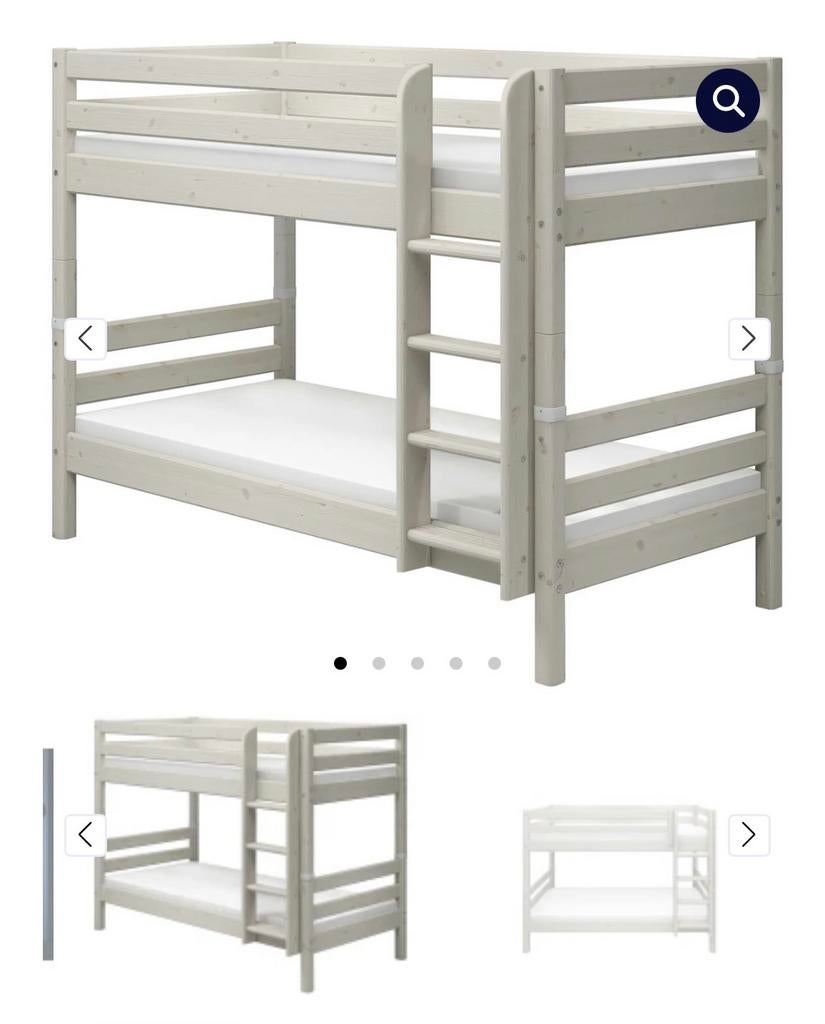 Flexa grenen stapelbed met halfhoogslaper optie., Ophalen, Gebruikt, 90 cm, Eenpersoons