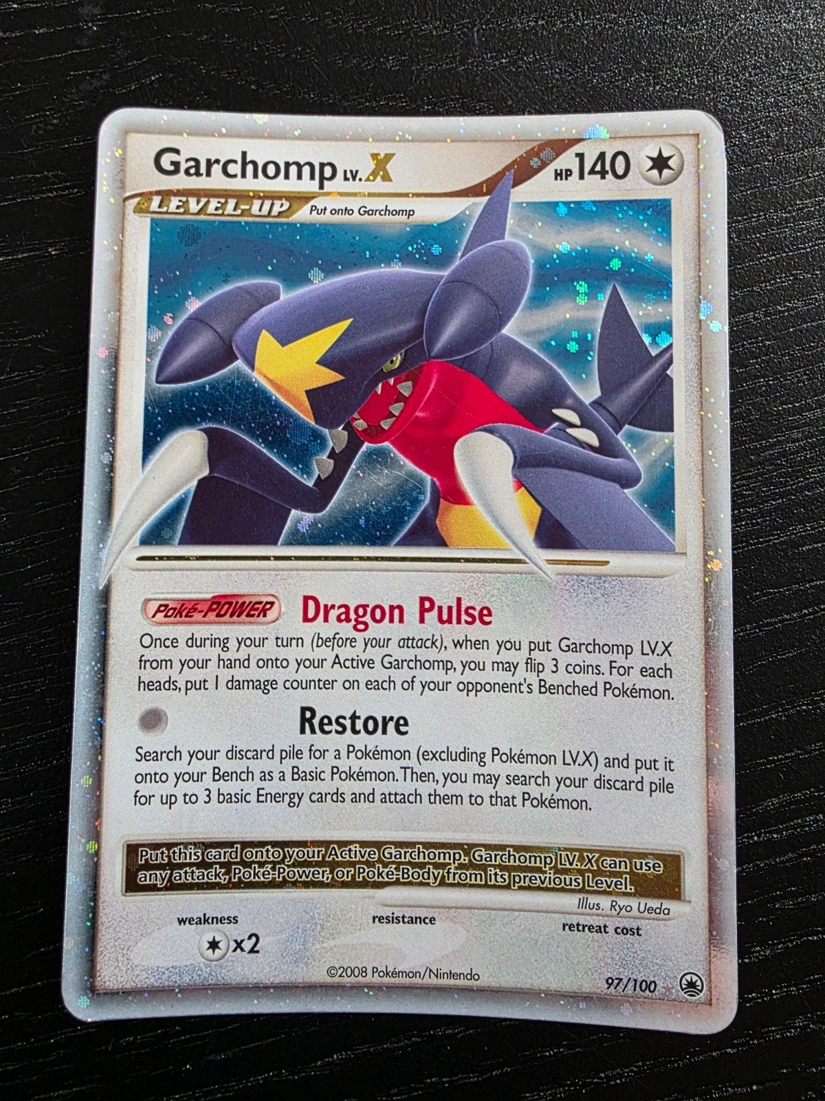 Garchomp LV.X MD97, Ophalen of Verzenden, Zo goed als nieuw, Losse kaart, Foil