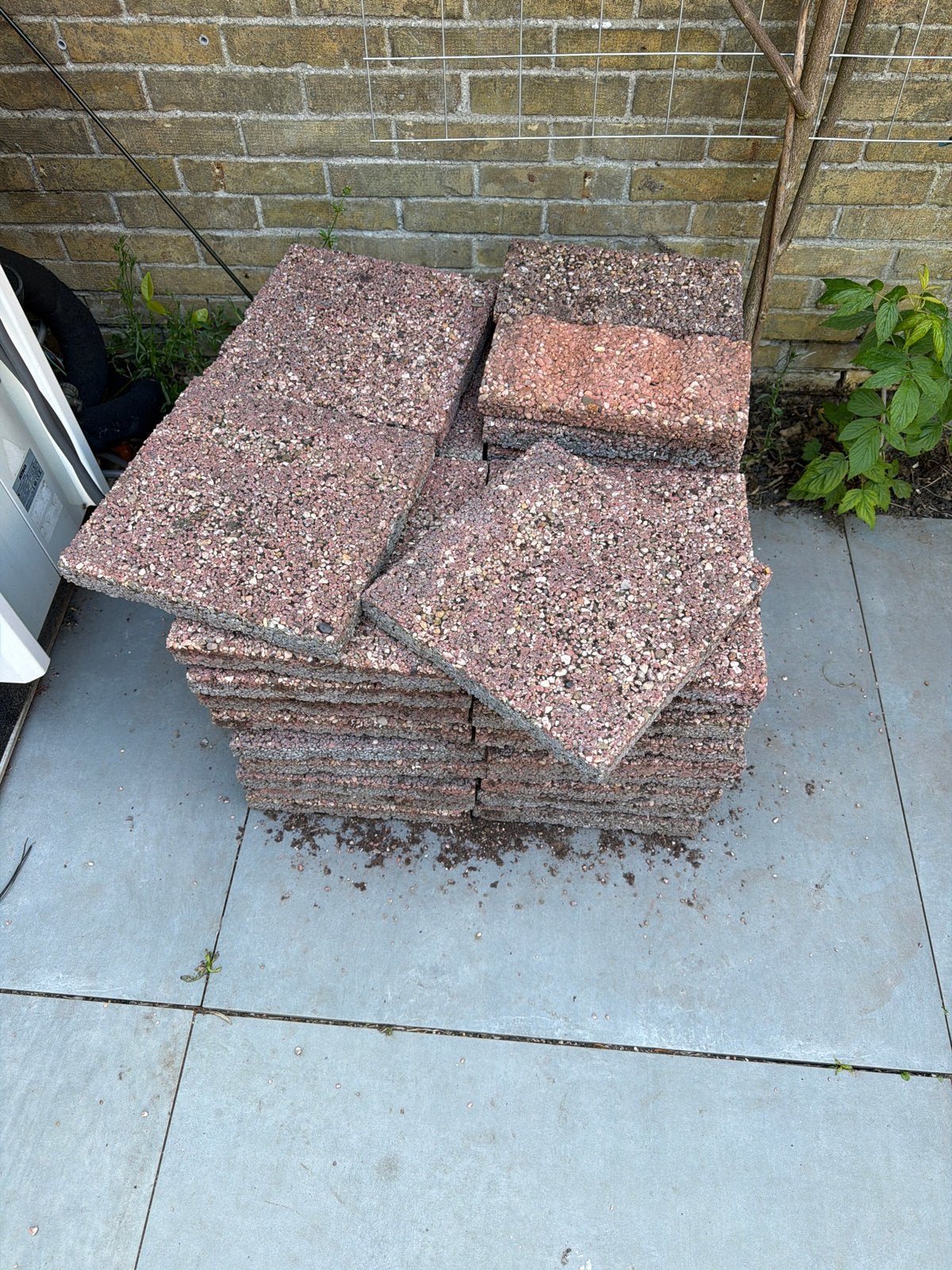 30x30 Terrastegels - Gebruikt maar in goede staat, Tuin en Terras, Tegels en Klinkers, Ophalen, Gebruikt, Minder dan 5 m², Beton