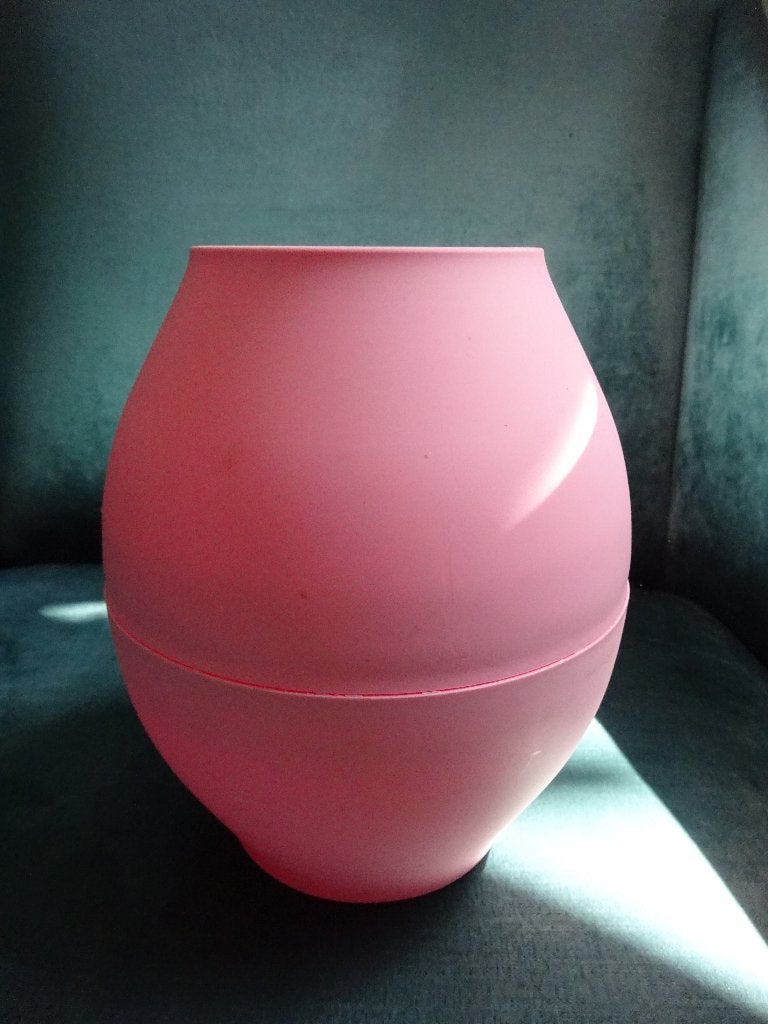 Clayton's Diabolo vaas kunststof- valt niet om!, Kunststof, Ophalen of Verzenden, Zo goed als nieuw, Roze