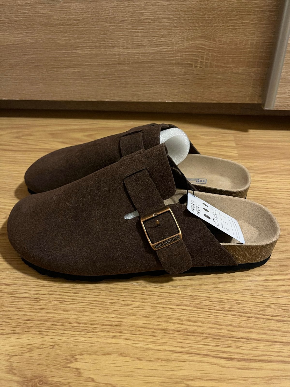Nieuwe Birkenstock Boston Clogs - Maat 43- Bruin Suède, Ophalen of Verzenden, Nieuw, Bruin, Sandalen of Muiltjes