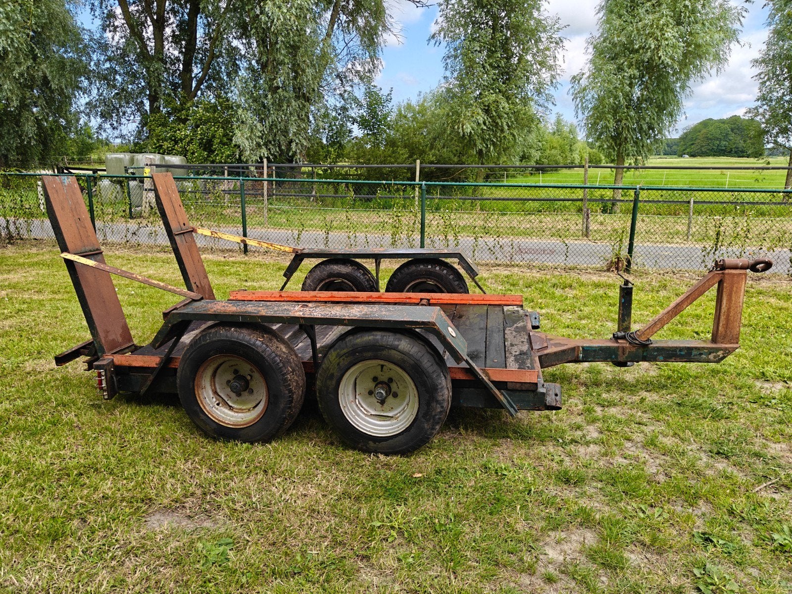 Te koop dieplader minikraan, kiepkar en onderstel IBC krat, Ophalen, Overige, Transport