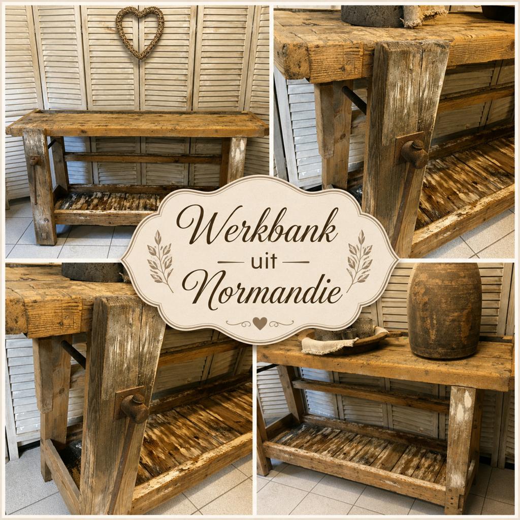 Schittetende decoratieve werkbank uit Normandie, Antiek en Kunst, Curiosa en Brocante, Ophalen