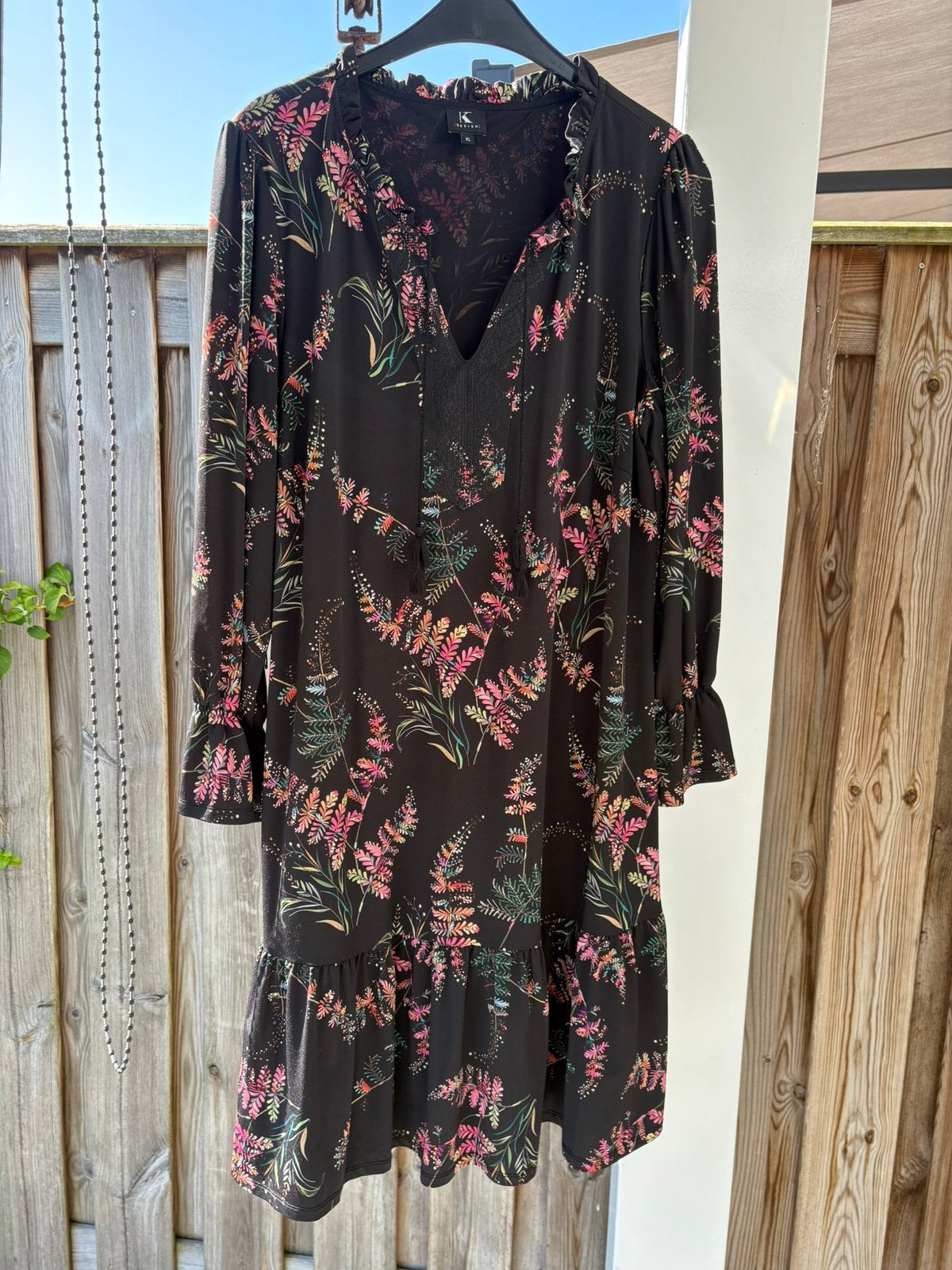 K-Design jurk mt XL, Zwart, Maat 46/48 (XL) of groter, Ophalen of Verzenden, Zo goed als nieuw