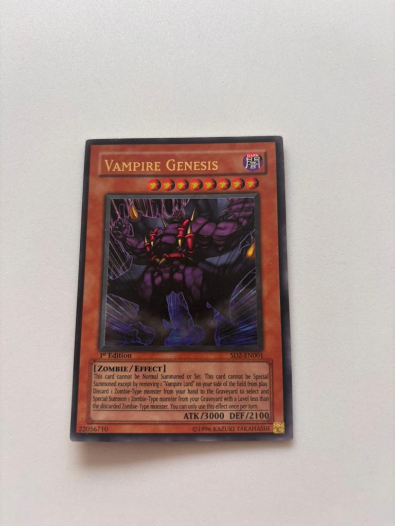 Vampire Genesis 1e Edition, Yu-Gi-Oh, Ophalen of Verzenden, Gebruikt, Losse kaart