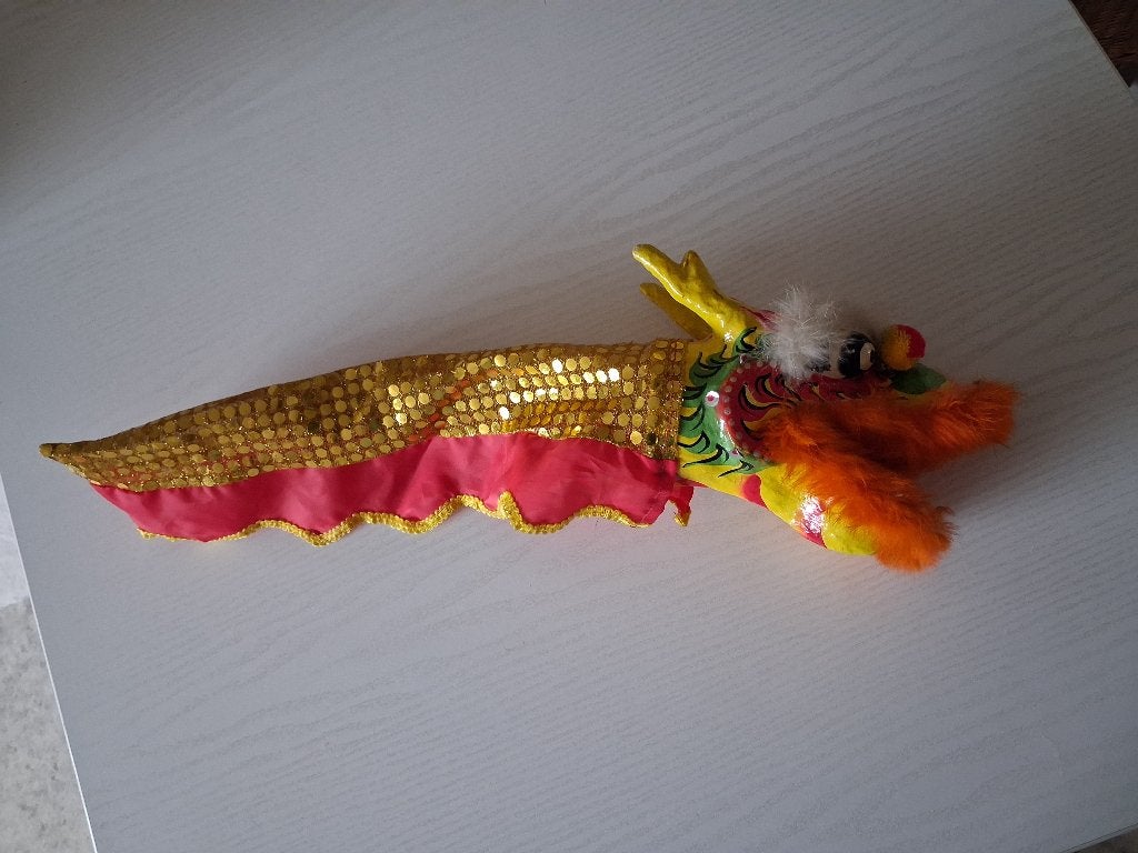 Lion Dance chinees nieuwjaar vintage draak, Ophalen of Verzenden