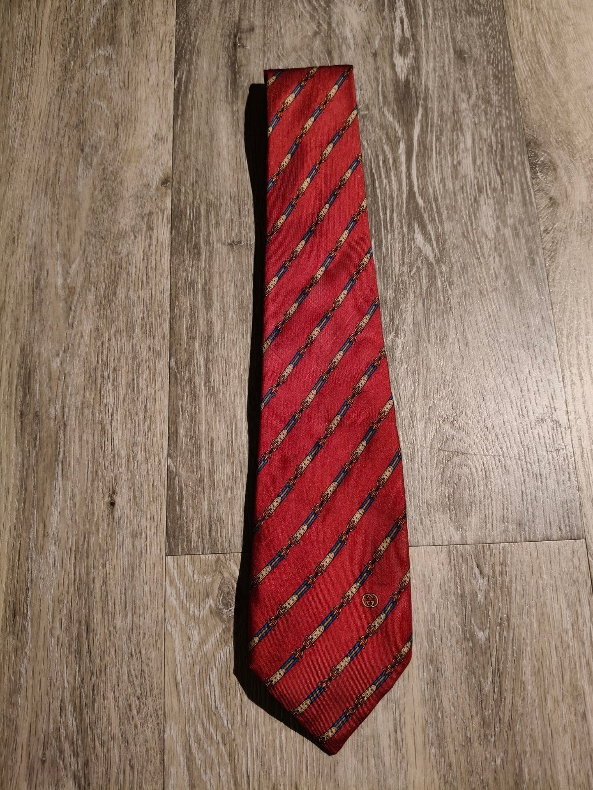Gucci Zijden Stropdas Rood met Patroon, Ophalen of Verzenden, Rood, Gucci, Met patroon