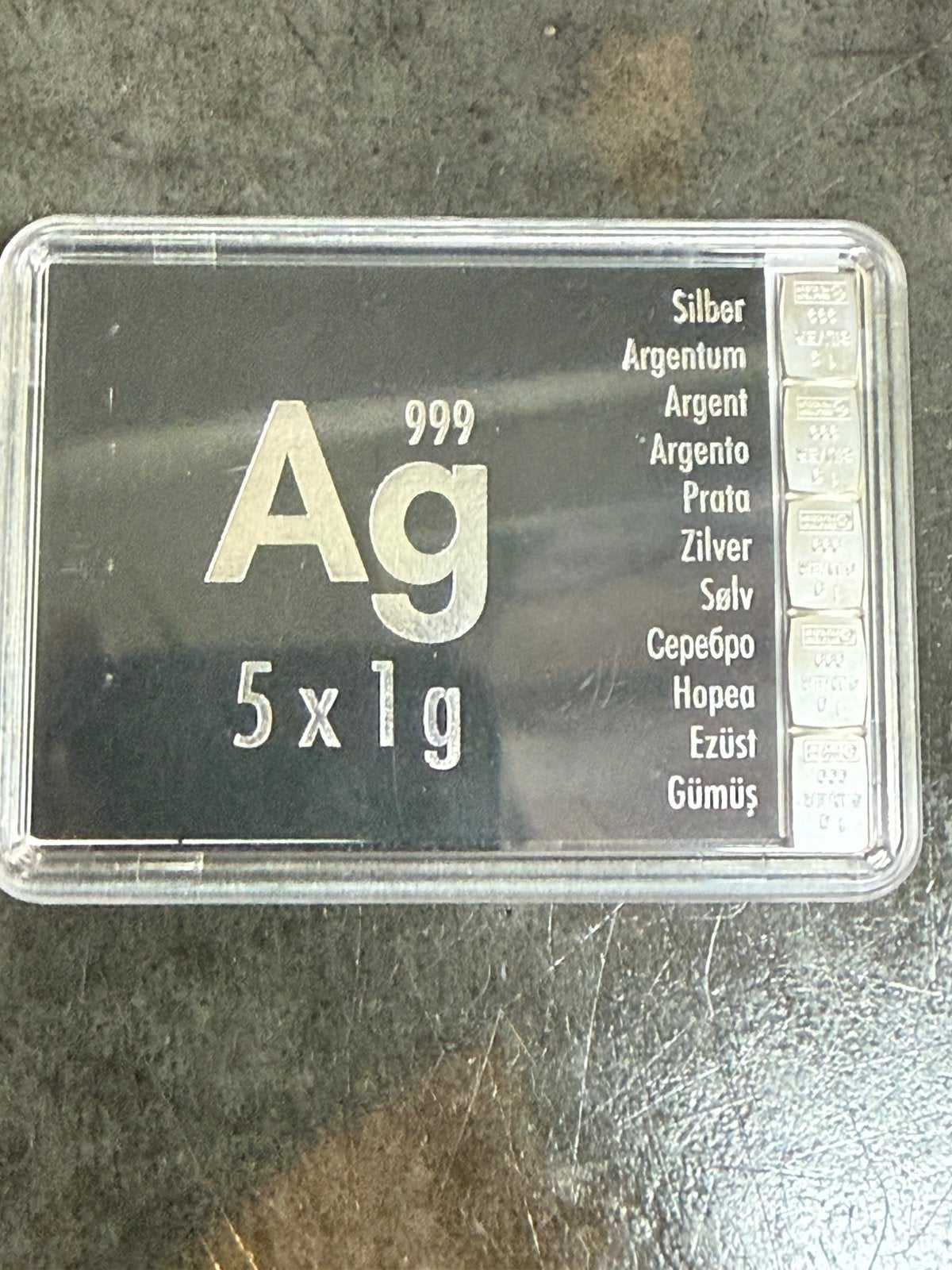 Combibar 5 gram esg valcambi, Ophalen of Verzenden, Zilver