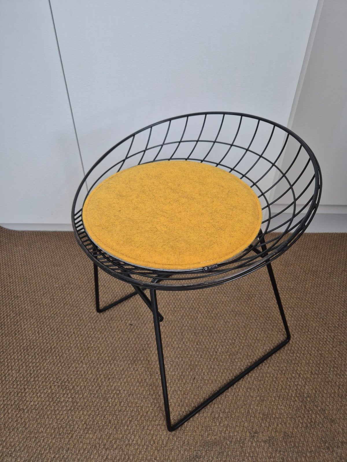 2 x pastoe draadkruk met kussen - Wit en Zwart, Ophalen, Gebruikt, Wit, Stof