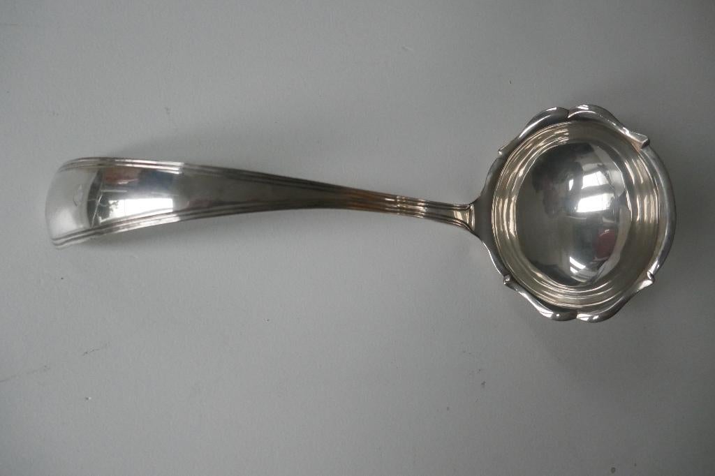 1 zilveren soeplepel jacob helweg 1860 amsterdam, Antiek en Kunst, Ophalen of Verzenden, Zilver