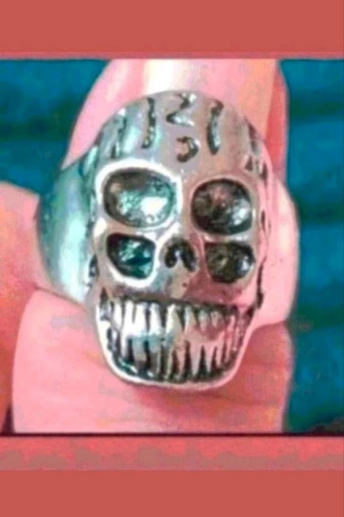 Ringen doodshoofd maat 18 en 20, Verzenden, Nieuw, Zilver