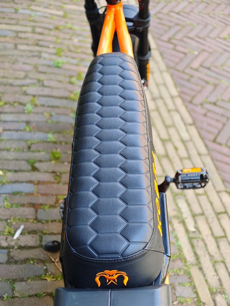 Kobra fatbike oranje v1.2 met kinderzitje, Ophalen of Verzenden, Zo goed als nieuw, 50 km per accu of meer, Overige merken
