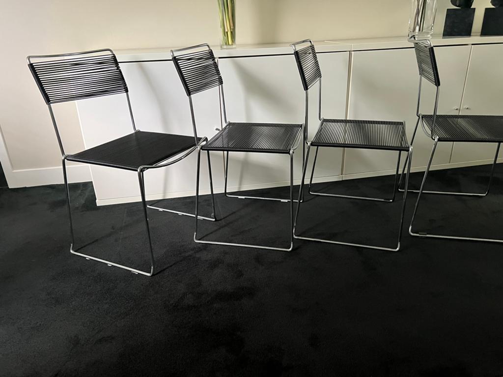 Alias design spaghetti chair Italy.  4 stuks., Ophalen, Design . Jaren 80., Zwart, Zo goed als nieuw