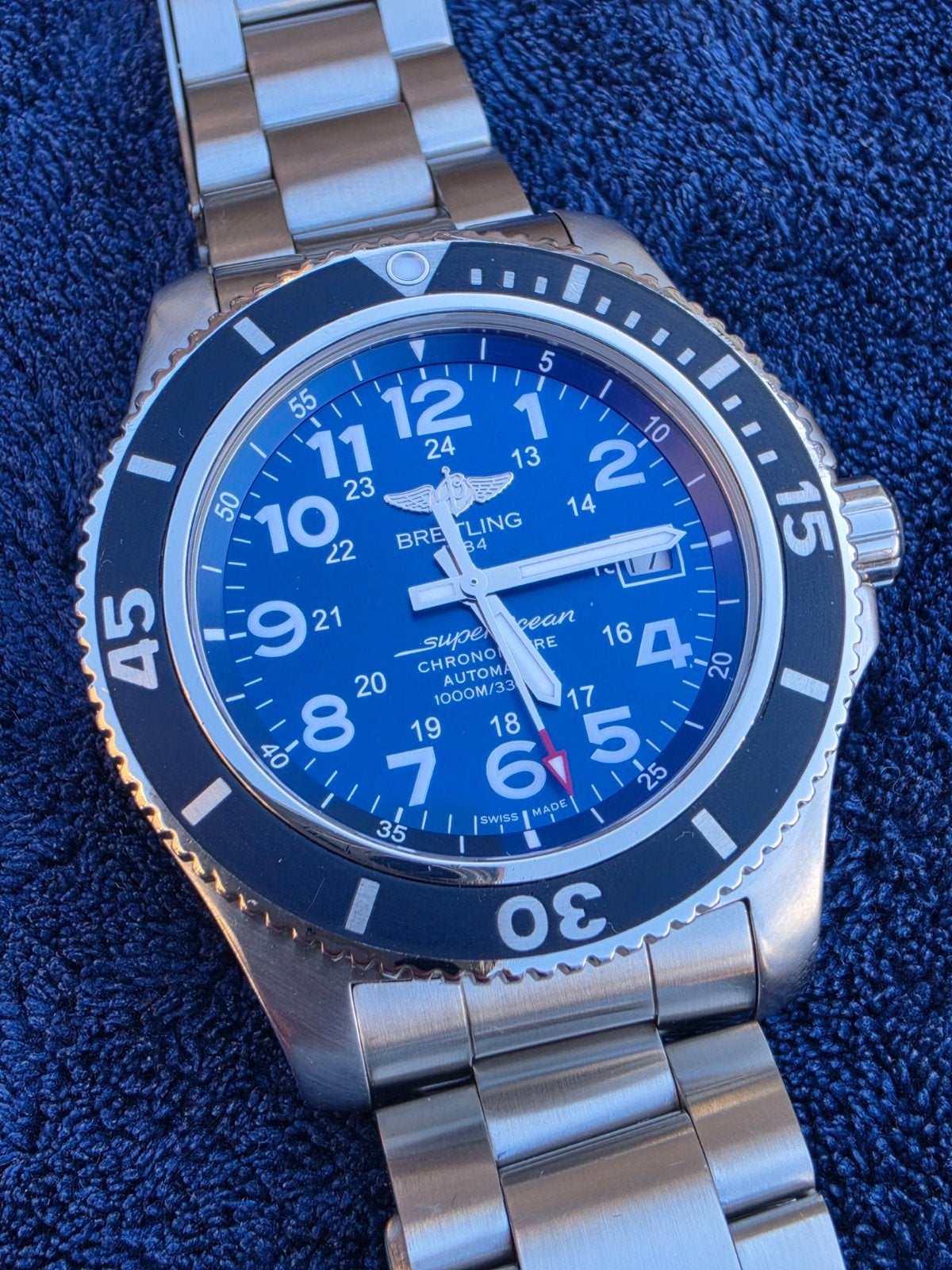 Breitling Superocean II 44mm, Staal, Staal, Breitling, Polshorloge
