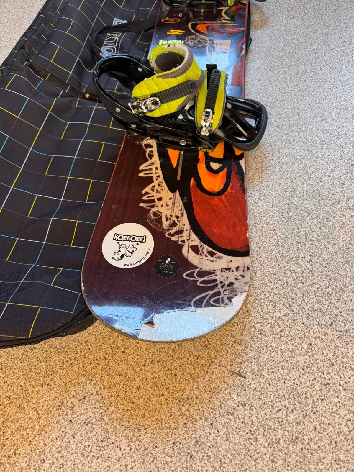 Burton Supermodel Snowboard 165cm met Burton Kartel binding, Sport en Fitness, Ophalen, Gebruikt, Board