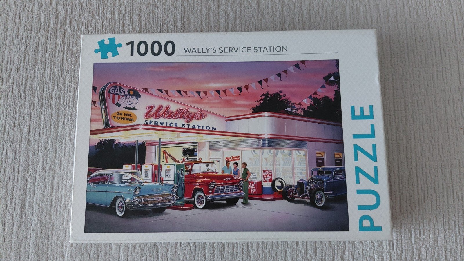 REBO - Wally's Service Station - 1000 stukjes, Ophalen, 500 t/m 1500 stukjes, Zo goed als nieuw, Legpuzzel