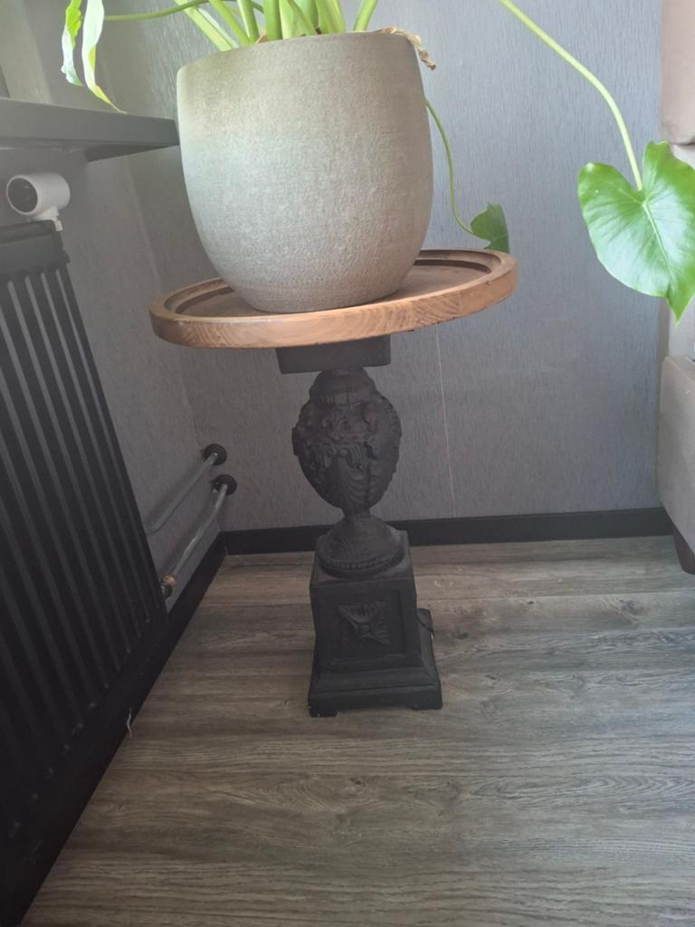 Leuk opknap tafeltje, Ophalen of Verzenden, Rond, Minder dan 55 cm