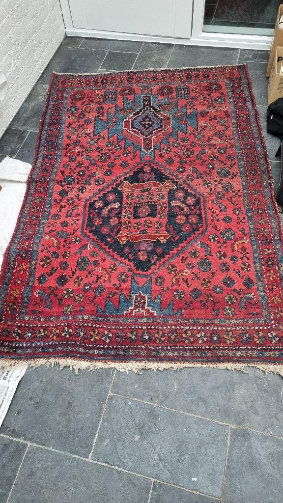 Vintage perzisch tapijt, Ophalen, Gebruikt, 100 tot 150 cm, Perzisch