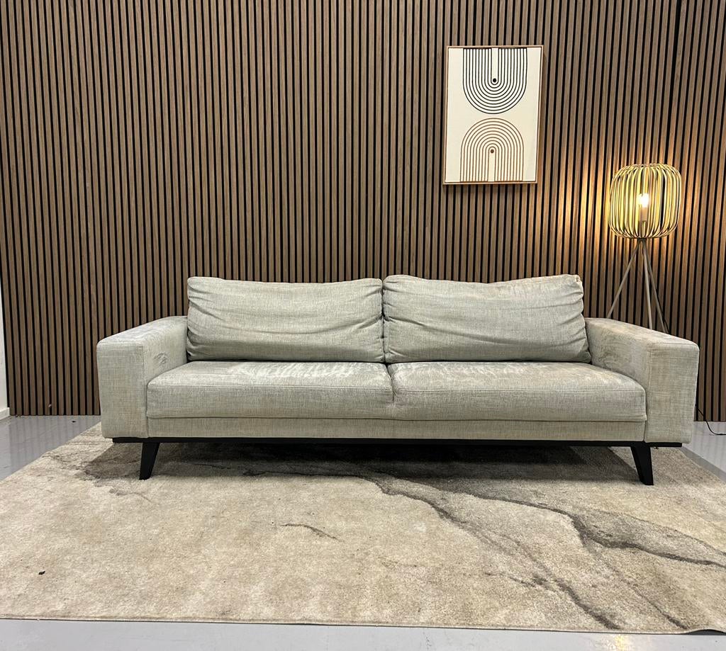 Woood Zane - Bank - 3 Zits - Grijs / Beige - Nette Staat, Ophalen of Verzenden, Zo goed als nieuw, 75 tot 100 cm, 200 tot 250 cm